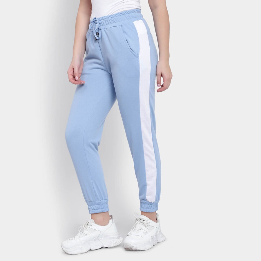 Cut & Sew Regular Joggers, Light Blue, large image number null
