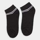 Women's Grey, Pink and Black Regular Fit Ankle-Length Socks Pack of 3, Assorted, small