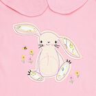 Infant Girl Soft Pink Cotton Peter Pan Collar Casual Shorts Set, Pink, small