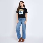 Ladies' 100% Cotton Crop  Top, Black, small image number null