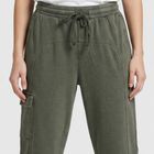 Women's Olive Green Regular Fit Cargo Track Pants, ओलिव, small