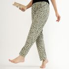 Women's Olive Green Leopard Print Relaxed Fit Pyjama, हल्का हरा, small image number null