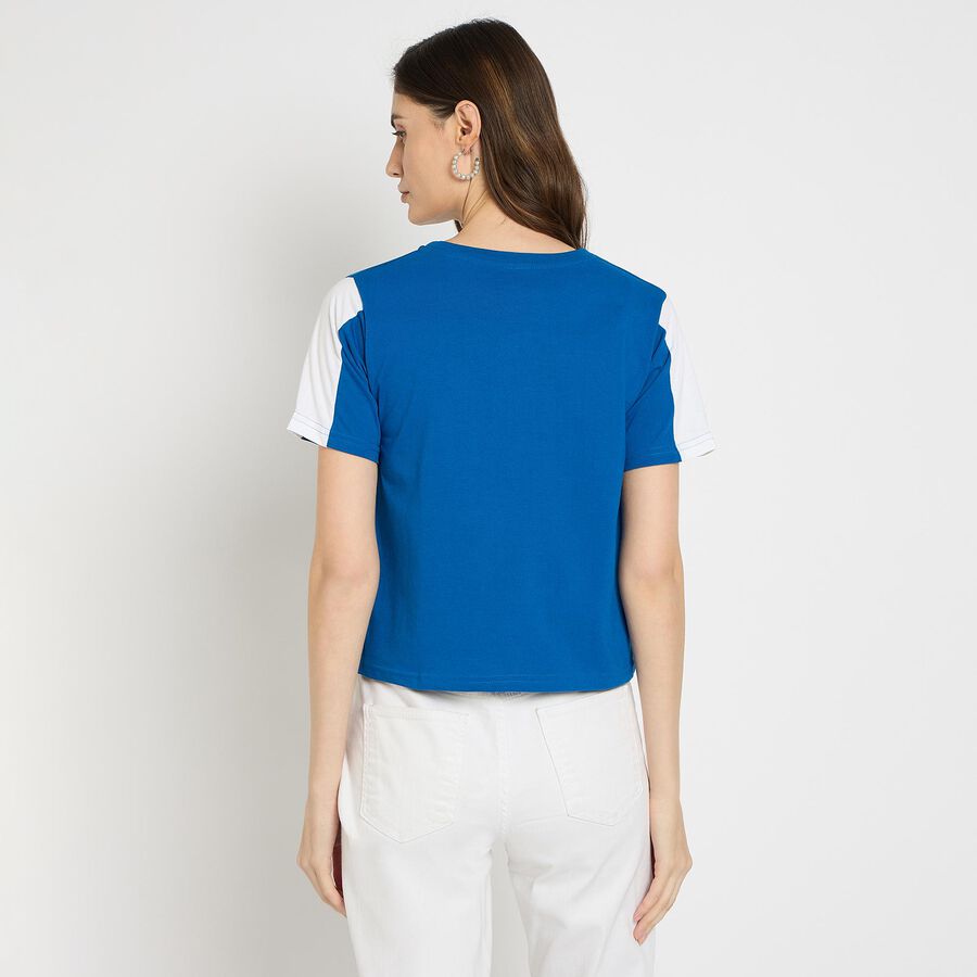 Ladies' Round Neck T-Shirt , Blue, large image number null