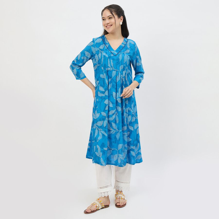 Women's Ivory Cotton Relaxed Fit Solid Palazzos, ऑफ व्हाइट, large