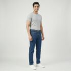 Men's Blue Slim Fit Classic Jeans, Mid Blue, small