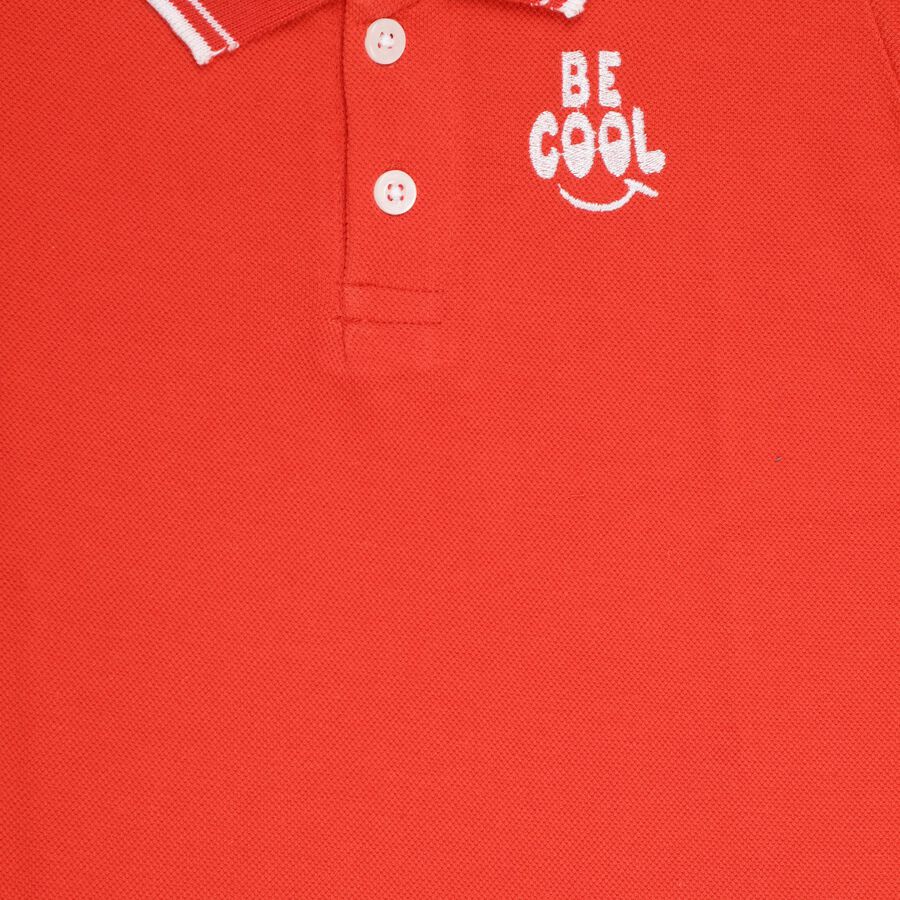 Boys' Half Sleeves T-Shirt , लाल, large image number null