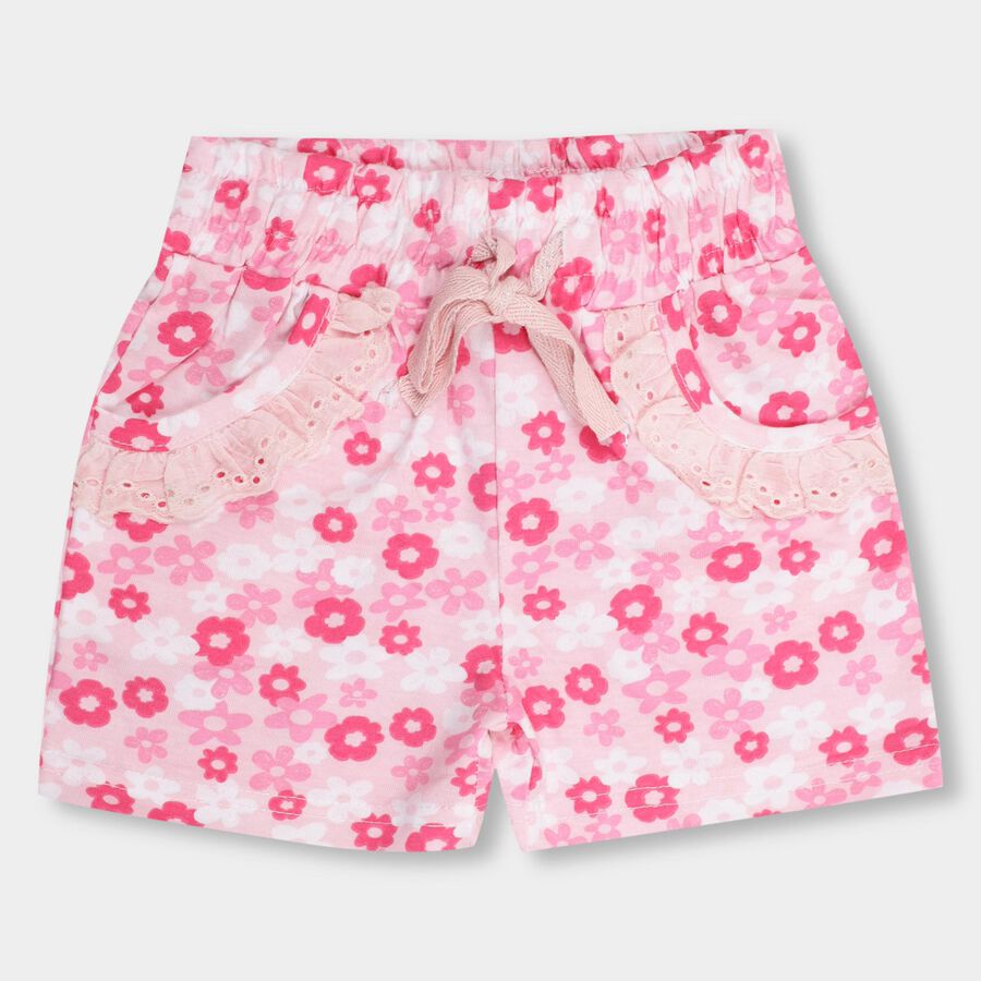 Girls' Shorts , हल्का गुलाबी, large image number null