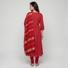 Women's Fuchsia Embroidered Ethnic Set, Fuchsia, small