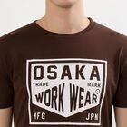 Men's Deep Brown Round Neck Graphic T-Shirt, Brown, small image number null
