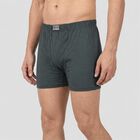 Men's Mid Blue Regular Fit Solid Trunks, मध्यम नीला, small