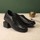Men's Black Slip-On Loafer Formal Shoes, Black, small