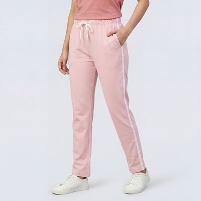 Women's Lilac Slim Fit Side Pocket Track Pants