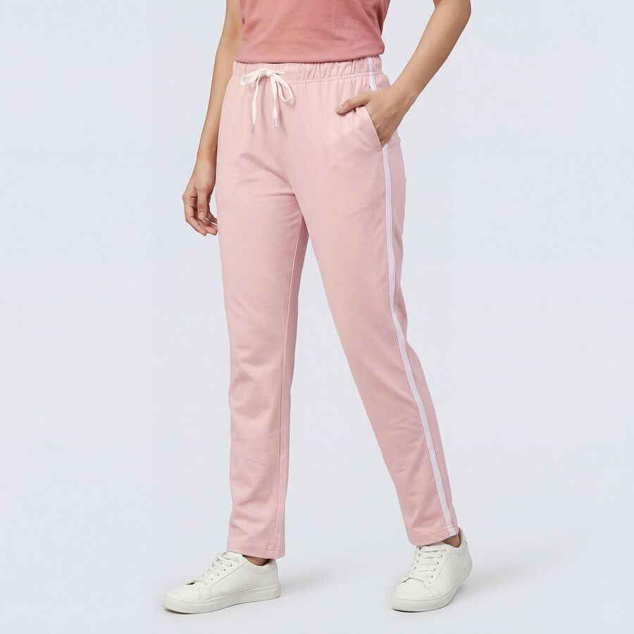 Women's Lilac Slim Fit Side Pocket Track Pants, Lilac, large