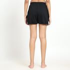 Women's Black Relaxed Fit Cargo Shorts, काला, small image number null