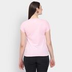 Ladies' Round Neck T-Shirt, Pink, small