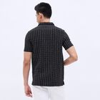 Men's Jet Black Regular Collar Casual Shirt, काला, small image number null