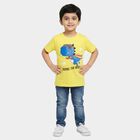 Boys' Half Sleeves T-Shirt, पीला, small
