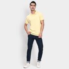 Men's Collared Half Sleeves T-Shirt, Yellow, small image number null