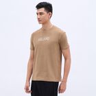 Men's Beige Round Neck T-Shirt, Beige, small image number null