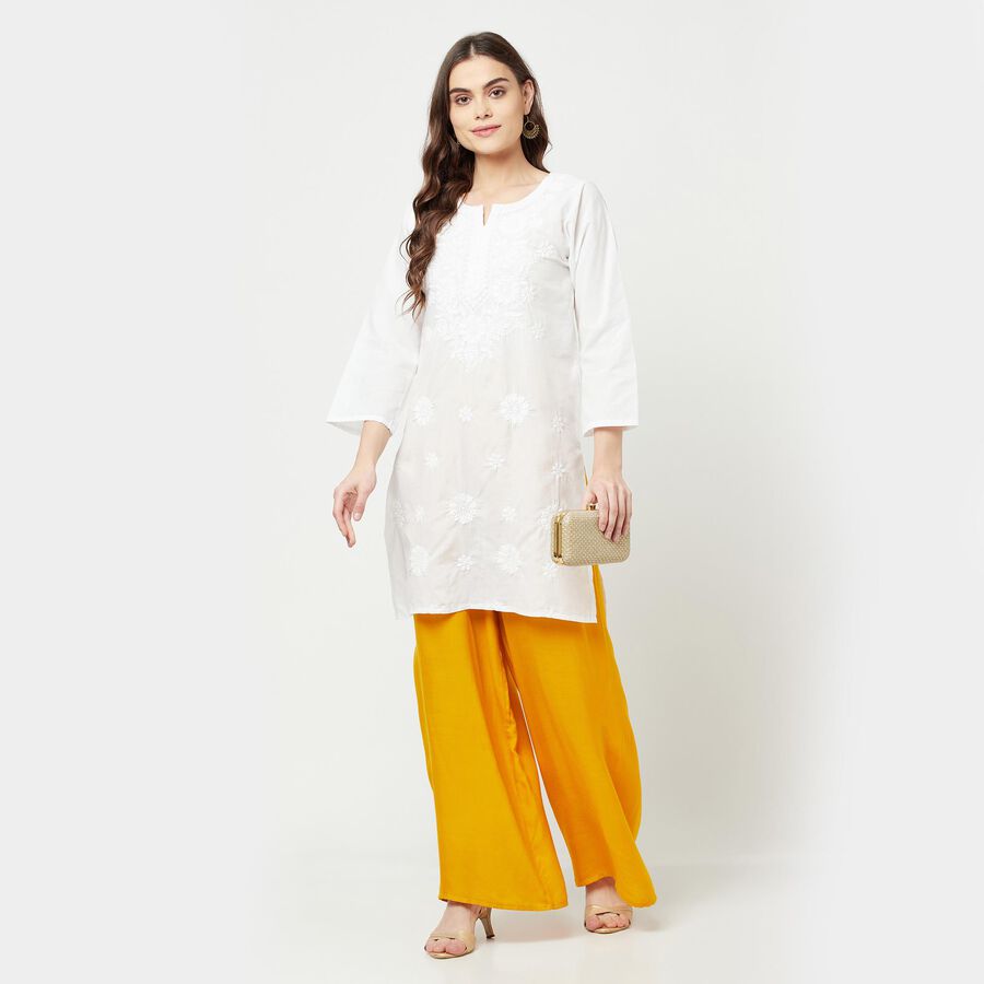 Solid Palazzo, Mustard, large image number null