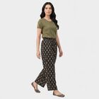 Women's Dark Grey Regular Fit Printed Palazzos, Dark Grey, small