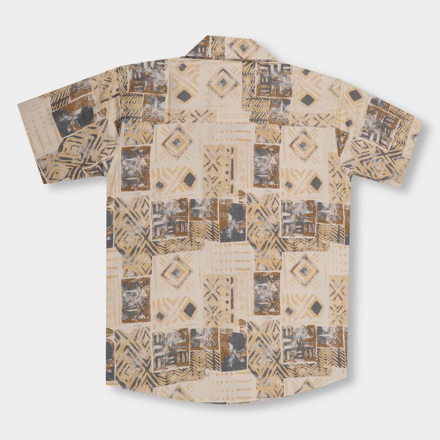Boys' 100% Cotton Casual Shirt, Beige, large image number null