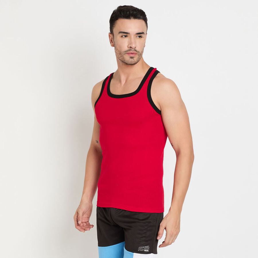 Men's Cotton Gym T-Shirt, Red, large image number null