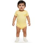 Infants Light Blue and Yellow Cotton Round Neck Casual Bodysuit, Light Green, small image number null