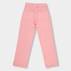 Girls' 100% Cotton Jeans , गुलाबी, small image number null