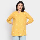 Ladies' 100% Cotton Kurti, पीला, small image number null