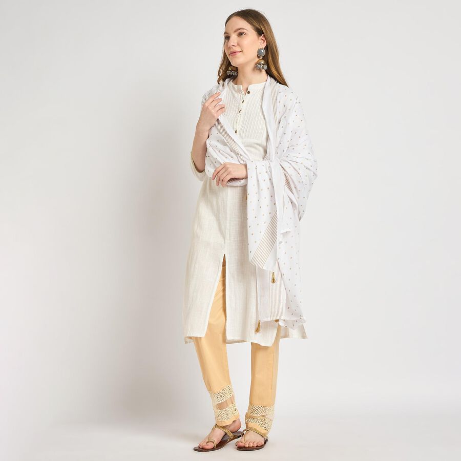 Ladies' Dupatta , सफ़ेद, large image number null