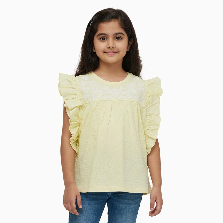 Girls' T-Shirt, Yellow, large image number null