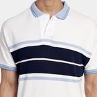 Men's 100% Cotton Collared Half Sleeves T-Shirt, White, small image number null