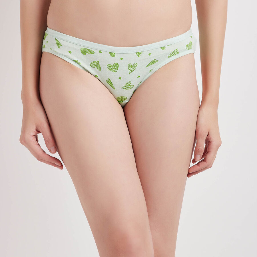 Cotton Printed Panty, Light Green, large image number null