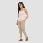 Women's Pink Scoop Neck Camisole Slip, हल्का गुलाबी, small