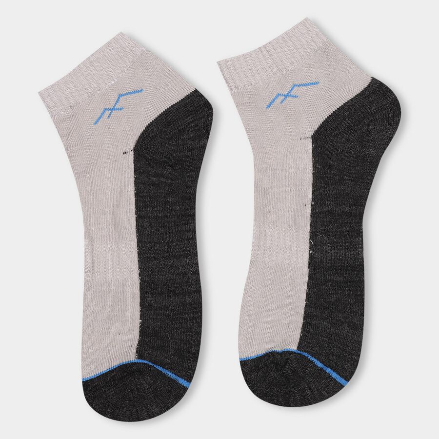 Men's Socks (Pack of 3), Black, large image number null