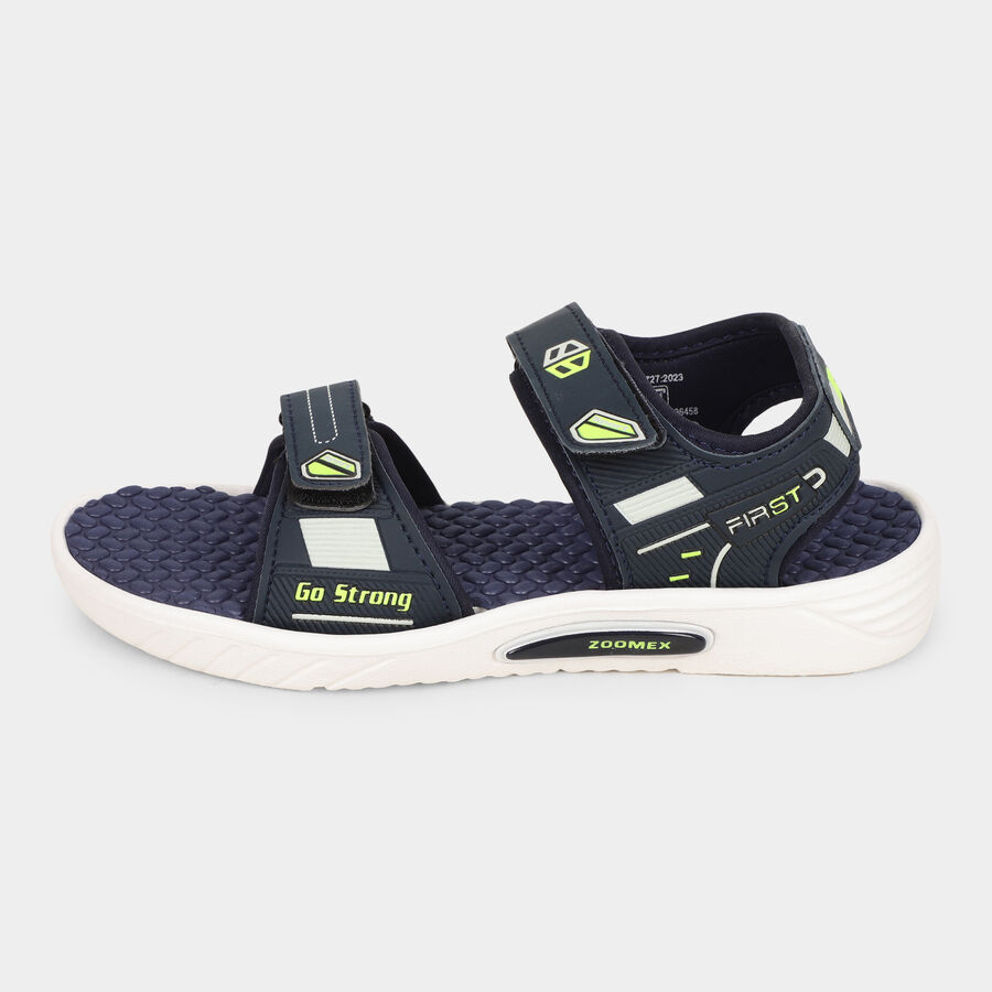 Men's Sandals, Navy Blue, large