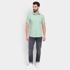Men's 100% Cotton Casual Shirt , हल्का हरा, small