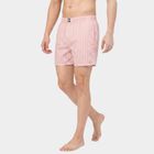 Men's Pink Relaxed Fit Striped Boxers, Light Pink, small