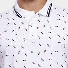Men's 100% Cotton Collared Half Sleeves T-Shirt, White, small image number null