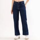 Women's Classic Fit Jeans, गहरा नीला, small image number null