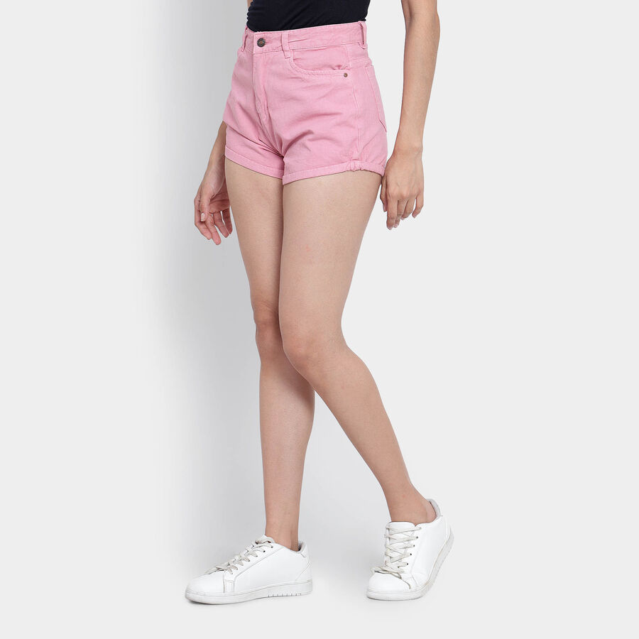 Cotton Solid Shorts, Lilac, large image number null