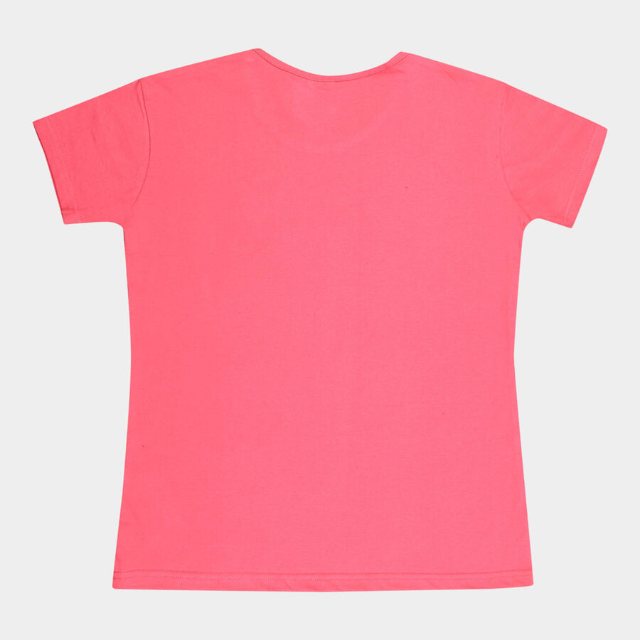 Girls Cotton T-Shirt, Pink, large image number null