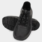Men's Jet Black Lace-Up Casual Shoes, काला, small