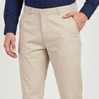 Men's Silver Slim Fit Chino Trousers, सिल्वर, small