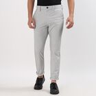 Men's Slim Fit Casual Trousers, हल्का ग्रे, small image number null
