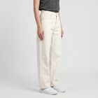 Women's White Straight Fit Solid Jeans, सफ़ेद, small