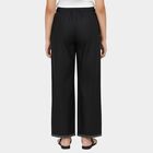 Girls' Deep Charcoal Black Wide Leg Embroidered Jeans, Black, small image number null