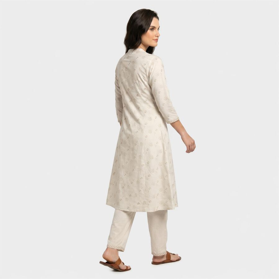 Ladies' Kurta, Off White, large