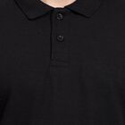 Men's Collared Half Sleeves T-Shirt , काला, small image number null